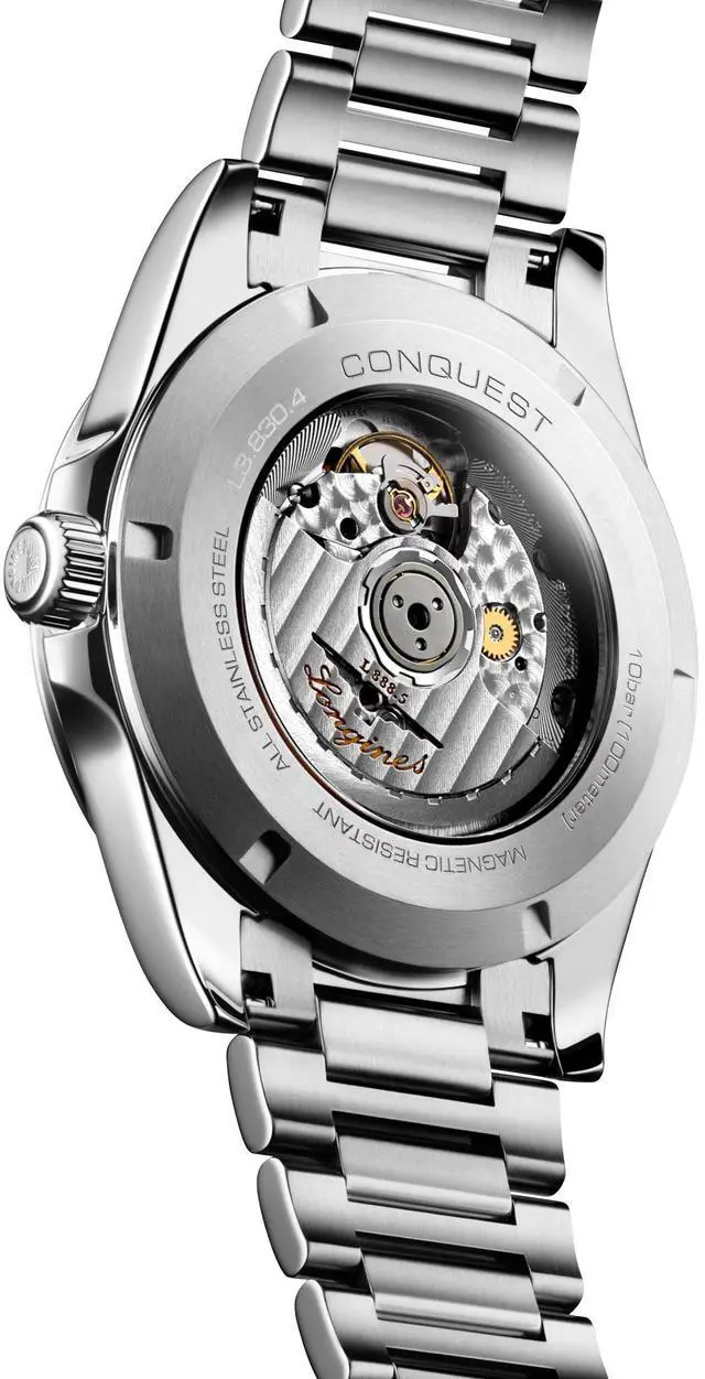 Alt view image 5 of 7 - Longines Conquest Automatic Stainless Steel Brown Dial Date Mens Watch L3.830.4.62.6