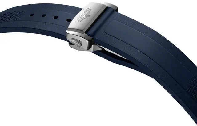 Alt view image 5 of 7 - Longines Conquest Automatic Stainless Steel Blue Dial Blue Rubber Strap Date Mens Watch L3.830.4.92.9