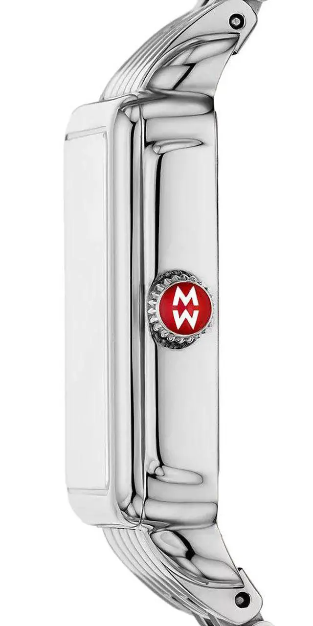 Alt view image 2 of 3 - Michele Deco Park Rectangle Mother-of-Pearl Dial Stainless Steel Womens Watch MWW06E000144