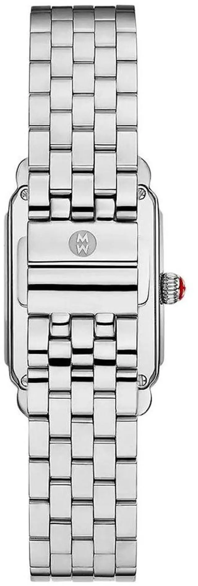 Alt view image 3 of 3 - Michele Deco Park Rectangle Mother-of-Pearl Dial Stainless Steel Womens Watch MWW06E000144