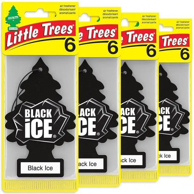 Main image of Car Air Freshener | Hanging Tree Provides Long Lasting Scent for Auto and Home | Black Ice, 24 Air Fresheners