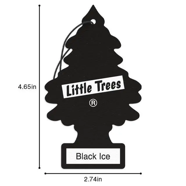 Alt view image 6 of 7 - Car Air Freshener | Hanging Tree Provides Long Lasting Scent for Auto and Home | Black Ice, 24 Air Fresheners
