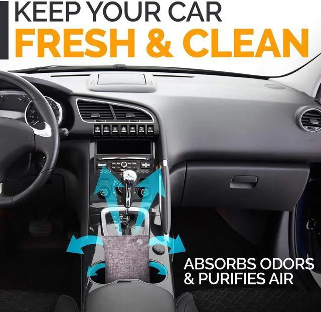 Alt view image 5 of 7 - Activated Charcoal Odor Absorber for Strong Odors in Car, Closet, Shoe, Basement. 10 Activated Charcoal Bags Odor Absorbers for Home. Bamboo Charcoals Air Purifying Bag Charcoals Deodorizer Eliminator