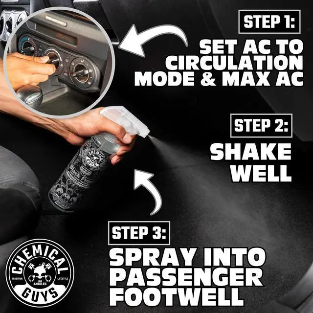 Alt view image 2 of 5 - Black Frost Air Premium Car Air Freshener Spray & Odor Eliminator - Crisp Masculine Scent Spray for Trucks, SUVs, RVs, and Motorcycles - Use in Home, Office, or Garage, 16 oz Bottle