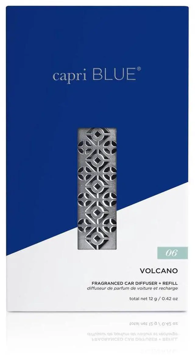 Main image of Volcano Fragranced Car Diffuser with Refills - Volcano Car Air Freshener Diffuser - Includes Tropical Fruit Scented Refills