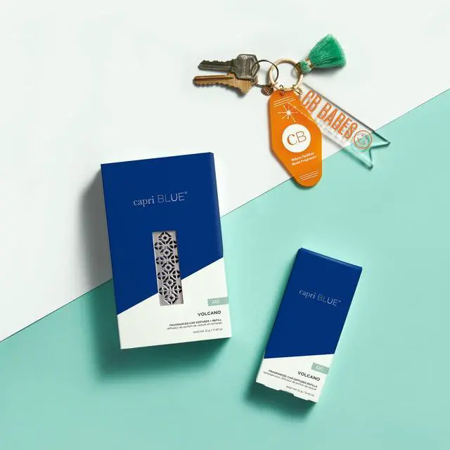 Alt view image 4 of 7 - Volcano Fragranced Car Diffuser with Refills - Volcano Car Air Freshener Diffuser - Includes Tropical Fruit Scented Refills