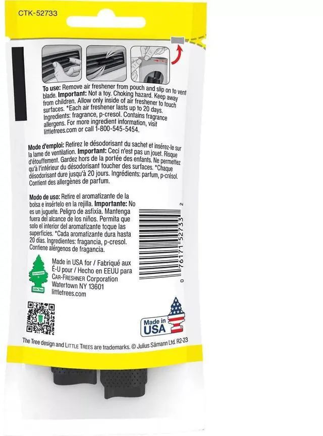 Alt view image 2 of 6 - Car Air Freshener | Vent Wrap Provides Long-Lasting Scent, Invisibly Fresh! | New Car Scent, 16 count, (4) 4-Packs