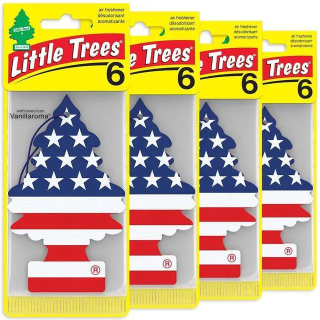 Main image of Car Air Freshener | Hanging Tree Provides Long Lasting Scent for Auto and Home | Vanilla Pride | Red White and Blue, 24 Air Fresheners