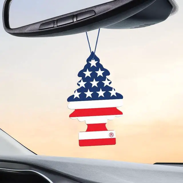 Alt view image 5 of 7 - Car Air Freshener | Hanging Tree Provides Long Lasting Scent for Auto and Home | Vanilla Pride | Red White and Blue, 24 Air Fresheners