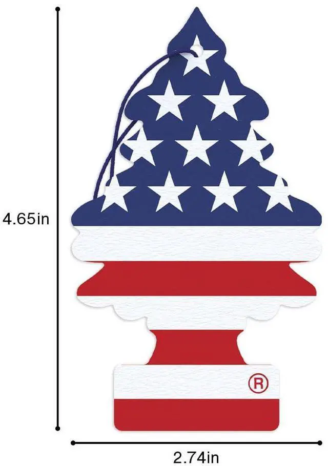 Alt view image 6 of 7 - Car Air Freshener | Hanging Tree Provides Long Lasting Scent for Auto and Home | Vanilla Pride | Red White and Blue, 24 Air Fresheners