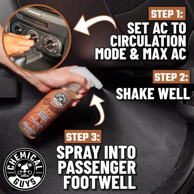 Alt view image 6 of 7 - Leather Scent Premium Air Freshener & Odor Eliminator Car Air Freshener Leather Scent Eliminates Odors and Refreshes Cars, Trucks, SUVs and RVs, 16 oz