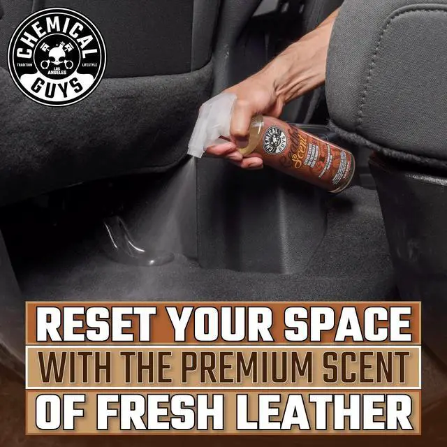 Alt view image 7 of 7 - Leather Scent Premium Air Freshener & Odor Eliminator Car Air Freshener Leather Scent Eliminates Odors and Refreshes Cars, Trucks, SUVs and RVs, 16 oz