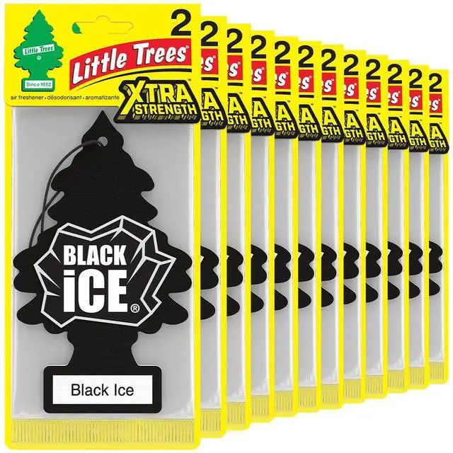 Main image of Car Air Freshener | Xtra Strength Provides Long-Lasting Scent for Auto or Home | Extra Boost of Fragrance | Black Ice, 24 Air Fresheners