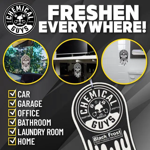 Alt view image 3 of 7 - Hanging Air Freshener, Black Frost Scent 6 Pack, Great for Cars, Trucks, SUVs, RVs, Home, Garage, Workspace, Dorm Room & More (2 x 3 Packs) - AIR40502