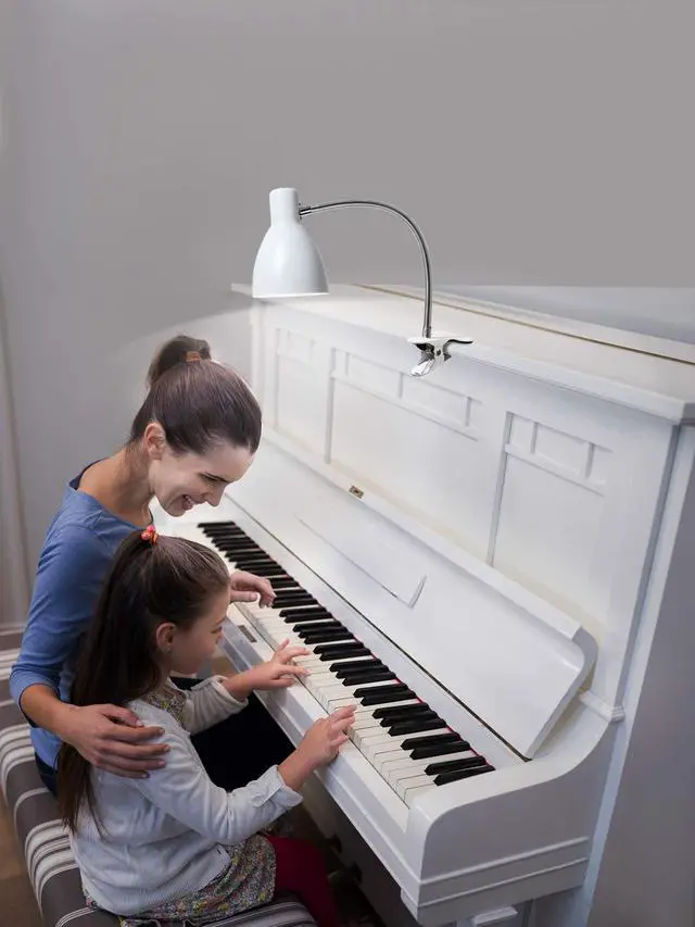 Alt view image 6 of 7 - Desk lamp Eye-Caring Table Lamps, 360°Rotation Gooseneck Clip on Lamp Reading Light Portable Reading Book Light Clamp Study Desk Lamps for Bedroom and Office Home Lighting (White)