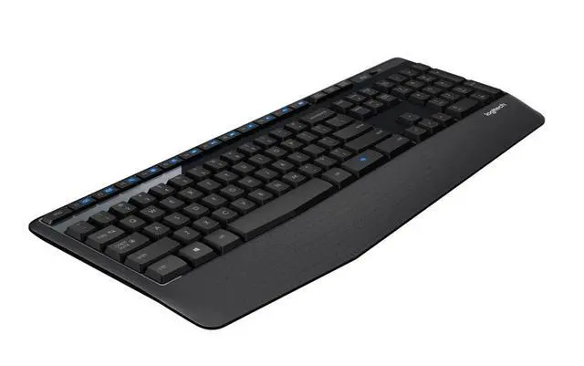 Alt view image 2 of 5 - Wireless Keyboard - Full-Sized Keyboard with Palm Rest, 2.4 GHz Wireless USB Receiver - for PC, Laptop
