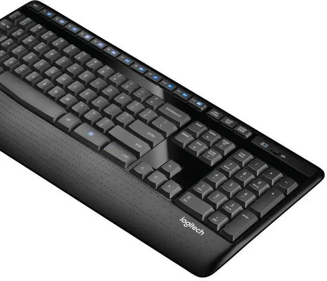 Alt view image 4 of 5 - Wireless Keyboard - Full-Sized Keyboard with Palm Rest, 2.4 GHz Wireless USB Receiver - for PC, Laptop