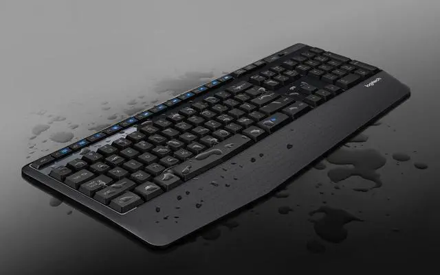 Alt view image 5 of 5 - Wireless Keyboard - Full-Sized Keyboard with Palm Rest, 2.4 GHz Wireless USB Receiver - for PC, Laptop