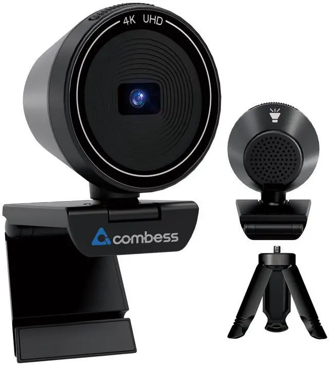 Main image of 4K USB Webcam for PC with Speaker & Microphone, 85° Wide Angle Web Camera, Auto Focus, Dual Noise Cancelling Mics, Privacy Cover, Plug-and-Play for Desktop/Laptop