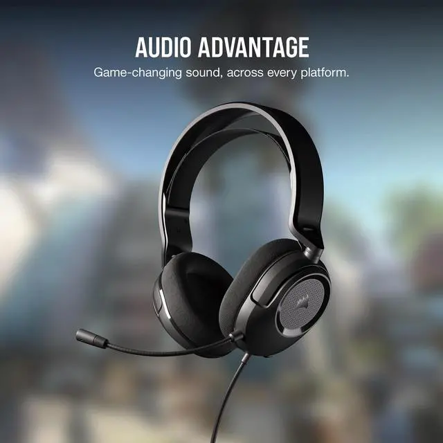 Alt view image 2 of 7 - HS35 Surround v2 Multiplatform Wired Gaming Headset Dolby 7.1 Flexible Omni-Directional Microphone Universal 3.5mm Connection PC, Mac, PS5, PS4, Xbox, Nintendo Switch, Mobile Carbon