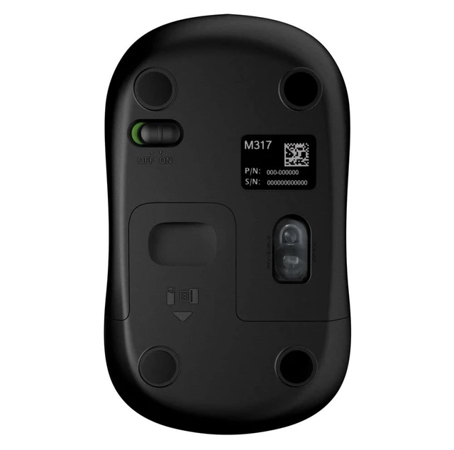 Alt view image 4 of 5 - M317 Compact Ambidextrous 2.4 GHz Wireless Mouse - Black | Ambidextrous with 2.4 GHz USB-A Nano Receiver, 1000 dpi optical tracking, 12-months battery life, PC, Mac, laptop compatible