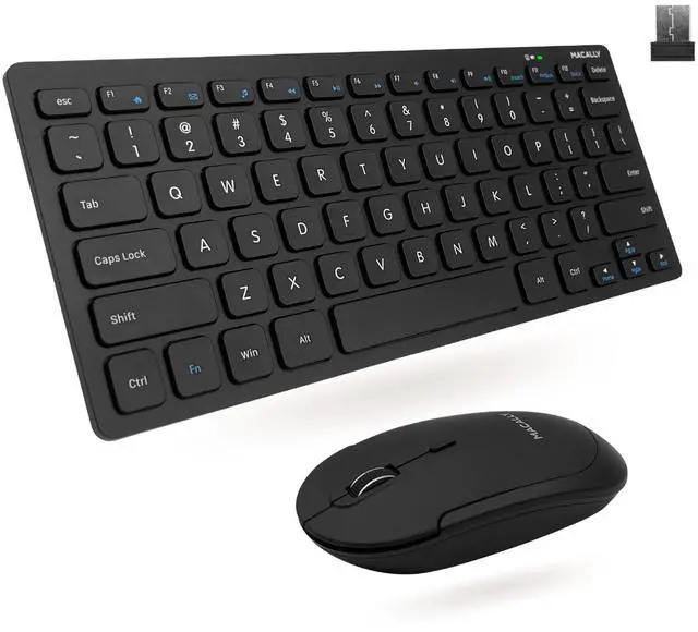 Main image of Small Wireless Keyboard and Mouse Combo - Quiet Productivity Duo - 2.4G Wireless Keyboard Mouse for PC - 78 Key Mini Keyboard and Mouse with Slim Body, Click Buttons, and 3 DPI Modes