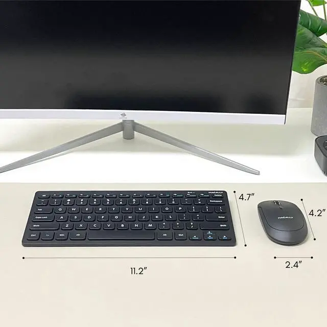 Alt view image 7 of 7 - Small Wireless Keyboard and Mouse Combo - Quiet Productivity Duo - 2.4G Wireless Keyboard Mouse for PC - 78 Key Mini Keyboard and Mouse with Slim Body, Click Buttons, and 3 DPI Modes