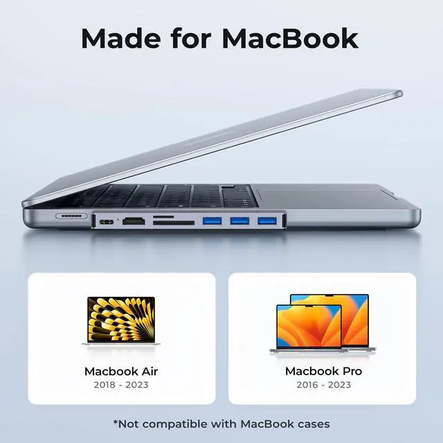 Alt view image 7 of 7 - USB C to HDMI Adapter for MacBook Pro/Air M1/M2/M3 2023-2021, Multiport Dongle with 4K HDMI, Thunderbolt 3, 3 USB A 3.0 Data Ports, SD/TF Card Reader