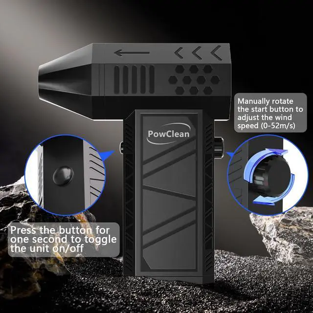 Alt view image 6 of 7 - Compressed Air Duster, Electric Air Duster, Super Powerful 130000RPM Mini Air Blower Gun,Dust Blower for Computer Keyboard, Car Cleaning, Home, and Outdoor Use