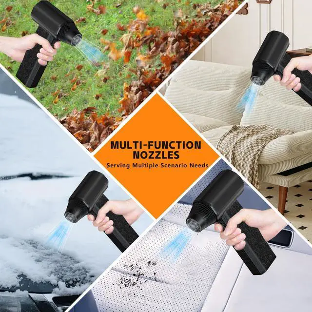 Alt view image 5 of 7 - Electric Air Duster-110000RPM Super Power Compressed Air Duster, 3-Gear Adjustable Mini Blower with Fast Charging, Dust Blower for Manchine, Keyboard, House, Outdoor and Car