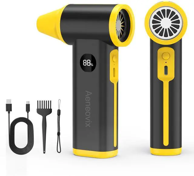 Main image of Compressed Air Duster, 130000RPM Super Power Cordless Electric Air Duster with Fast Charging, 8-Speed Adjustable Rechargeable Brushless Blower for Computer, Keyboard, Car, House and Outdoor Use