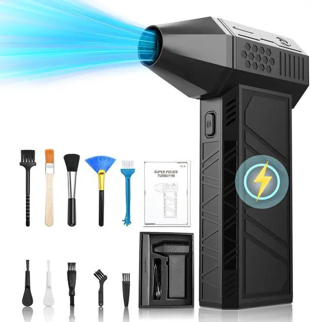 Main image of Electric Compressed Air Duster-130000RPM,3 Adjustable Portable Dust Blower,Cordless Rechargeable Mini Turbo Fan for Cleaning PC,Computer, Car, Keyboard and Home Outdoor Dust,Snow Removal.