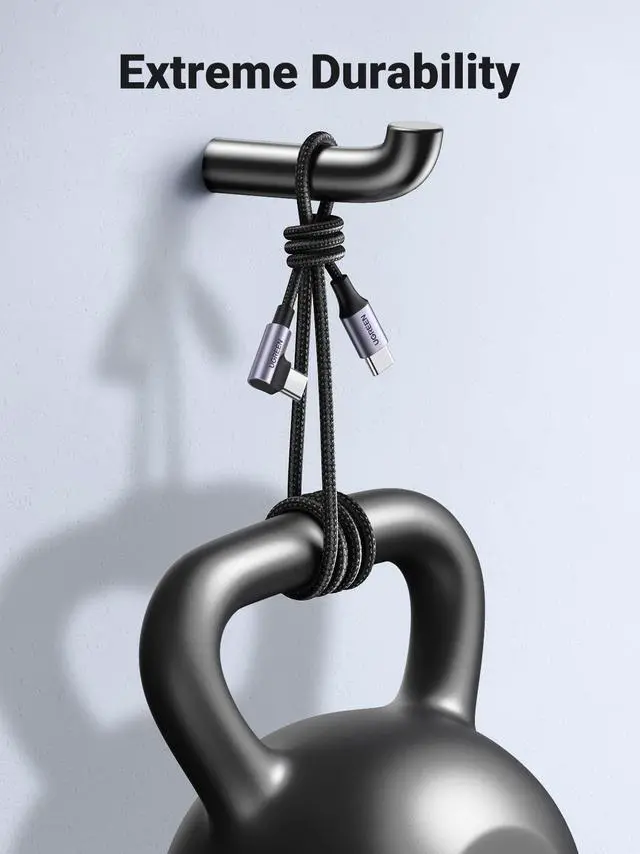 Alt view image 7 of 7 - Right Angle USB C Cable 3.3FT 2-Pack, 60W USB C to USB C Cable 90 Degree Type C Cable for iPhone 17/16, MacBook Pro/Air, iPad Pro 2022/Air 5/Mini 6, Galaxy S25/S24/S23, Pixel 10/9, Switch