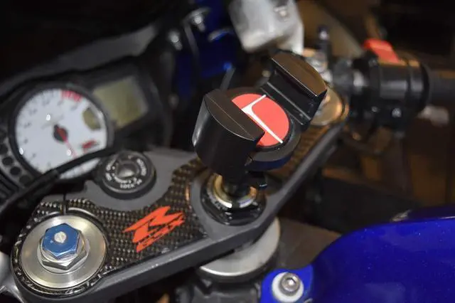 Alt view image 7 of 7 - Universal Motorcycle Phone Mount Kit Fork Stem GPS/Smartphone Holder Fits 13-24 mm Stem Secure Motorcycle Cellphone Mount - Made in USA