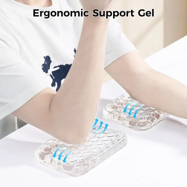 Alt view image 4 of 7 - Ergonomic Elbow Rest for Desk, Gel Keyboard Wrist Rest Support, Arm Rest Pad for Mouse, 2 Pack