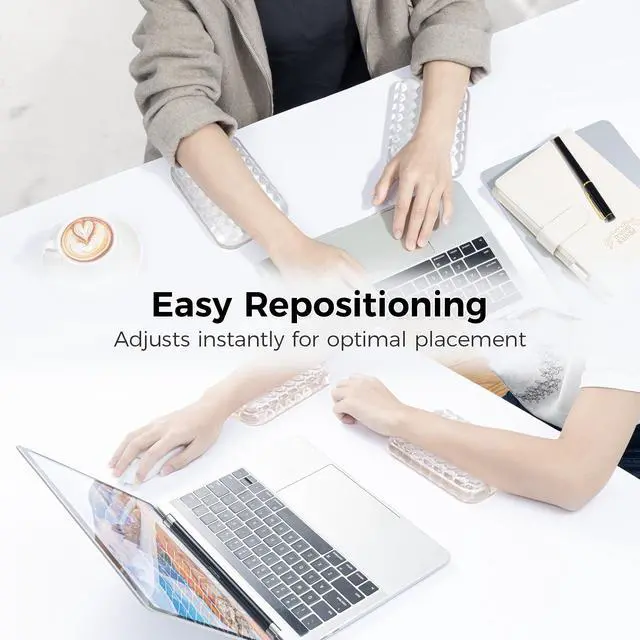 Alt view image 5 of 7 - Ergonomic Elbow Rest for Desk, Gel Keyboard Wrist Rest Support, Arm Rest Pad for Mouse, 2 Pack