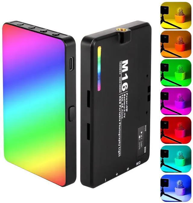 Main image of RGB Selfie Light 94 LED 3000-9900K Dimmable, 360° Full Color Clip On Lights 20 Scene Modes Phone Flashing Light Camera Lighting for Zoom Meetings Live Stream TikTok Video Makeup Fill Light
