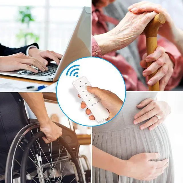 Alt view image 7 of 7 - Wireless Remote Control Outlet Switch, Remote Plug Sockets 230ft RF Range, Remote Light Switch Kit for Household Appliances, 5 Outlets + 2 Remotes, 1800W, White