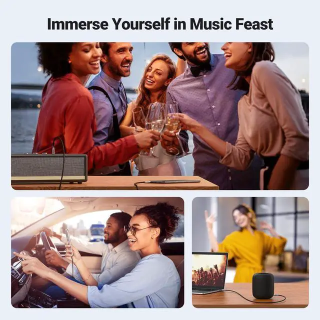 Alt view image 5 of 7 - 3.5mm Audio Cable Nylon Braided Aux Cord Male to Male Stereo Hi-Fi Sound for Headphones Car Home Stereos Speakers Tablets Compatible with iPhone iPad iPod Echo More 16FT