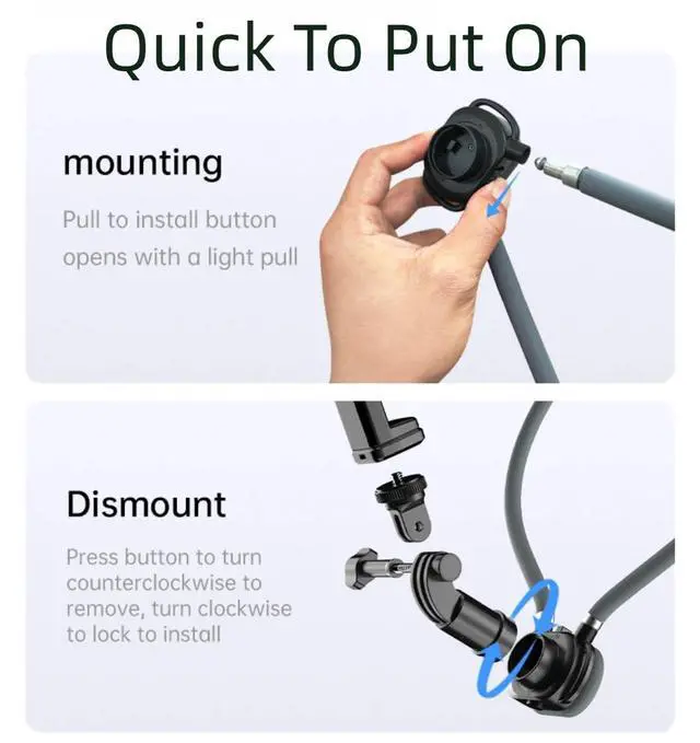 Alt view image 5 of 7 - Neck Hanging Phone Holder,Hands Free POV/Vlog Chest Camera Phone Holder for Video Recording,Compatible with iPhone, Andriod, Gopro, Action Camera,with Stable Back Strap