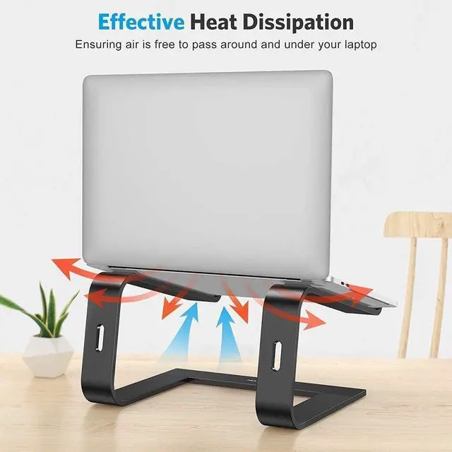 Alt view image 6 of 7 - Laptop Stand, Detachable Laptop Mount, Aluminum Laptop Holder Stand for Desk, Compatible with MacBook Air/Pro, Dell, HP, Lenovo and All Laptops (11-16 inch), Black