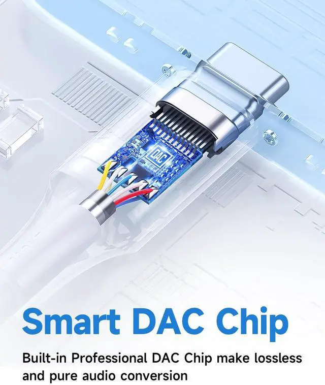 Alt view image 7 of 7 - USB C to 3.5mm Headphone and Charger Adapter, Type C to Aux Jack Dongle Cable Cord with PD Fast Charging for iPhone 15/16/17 Pro/Max/Plus, iPad, Samsung Galaxy S22/S23/S24 Ultra, Note 20(5-Pack)