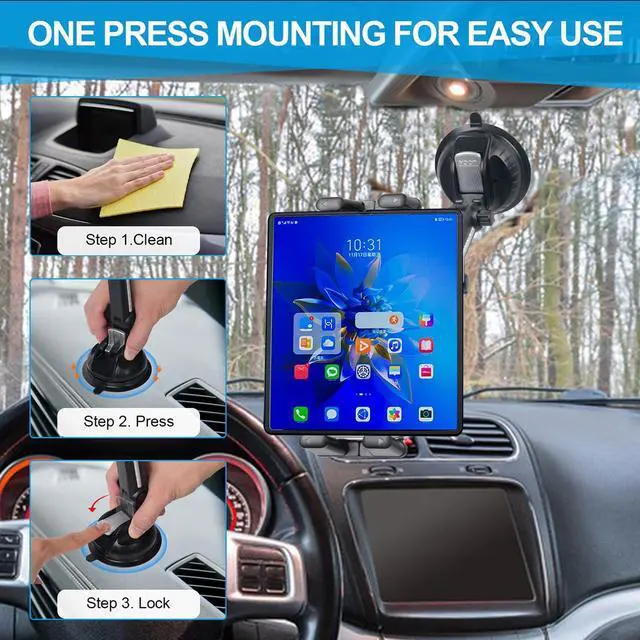 Alt view image 2 of 7 - 5 in 1 car Phone Holder, car Dashboard Windshield Phone Mount, Suitable for iPhone17 16 15 14 iPhone13 promax, Samsung Z Fold 7 6 5, All Smartphones
