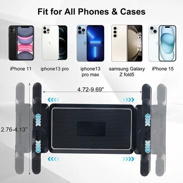 Alt view image 7 of 7 - 5 in 1 car Phone Holder, car Dashboard Windshield Phone Mount, Suitable for iPhone17 16 15 14 iPhone13 promax, Samsung Z Fold 7 6 5, All Smartphones