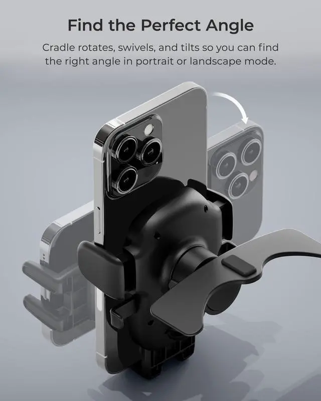 Alt view image 5 of 6 - Easy One Touch Advanced CD Slot Car Phone Mount - Universal Cell Phone Holder for iPhone, Google, Samsung, LG, Moto and All Other Smartphones