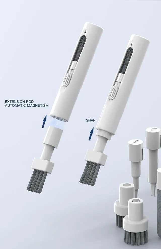 Alt view image 3 of 7 - Multi-Functional Electronics Cleaning Kit, Charging Port Cleaner, for Mobile Phones, Headphones, Computer, Monitor, Camera Lens, White