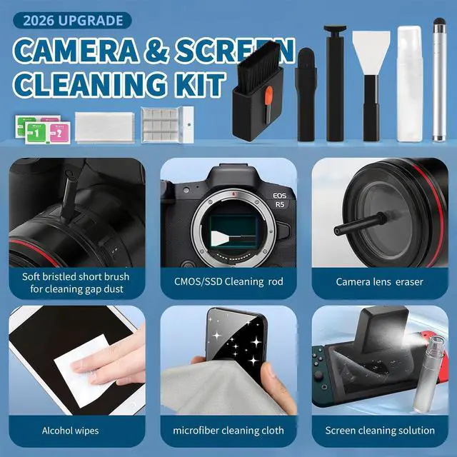 Alt view image 5 of 7 - 2026 Upgrade Phone Cleaning Kit 47PCS, iPhone Cleaning Kit, Airbuds AirPods Cleaning Kit, Keyboard, Charging Port Cleaner for Apple Lightning/Android USB-C - Includes Putty, Cloth & Wipes (Black)