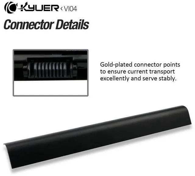 Alt view image 7 of 7 - VI04 756743-001 Battery Replacement for HP ProBook 440 G2 450 G2 TPN Q139 Q140 Q141 Q142 Q143 fit for HP Envy 14 15 17 Series Spare 756743-001 756745-001 756479-421 HSTNN-DB6K HSTNN-LB6K