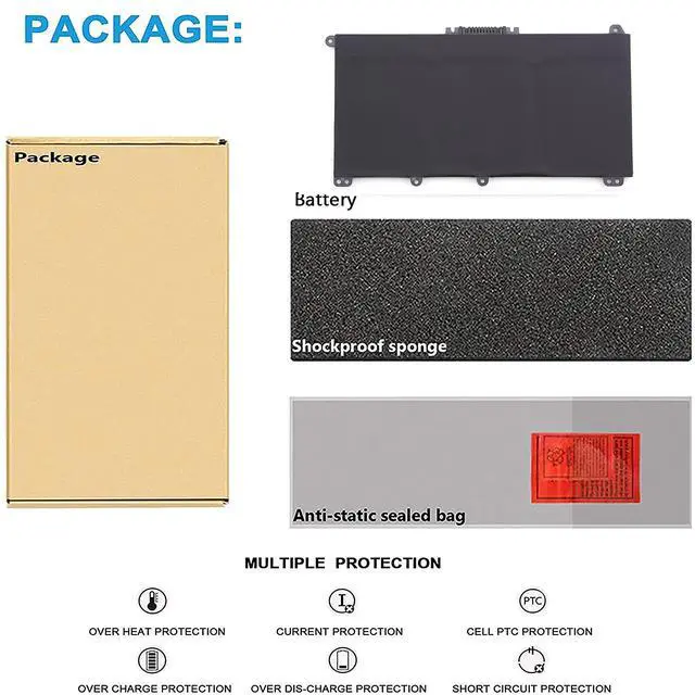 Alt view image 6 of 6 - HT03XL Battery for HP Pavilion 14 14-CE 14-CF 14-CM 14M-DH 14-DQ 14-FQ:14m-dh1003dx 14-dq0040nr 14-cf2112wm cf1015cl 15-CW 15-DA 15-DB 15-DW 15-EF 17-BY 17-CA HSTNN-DB8R DB8S IB80 IB8O LB8L LB8M UB7J