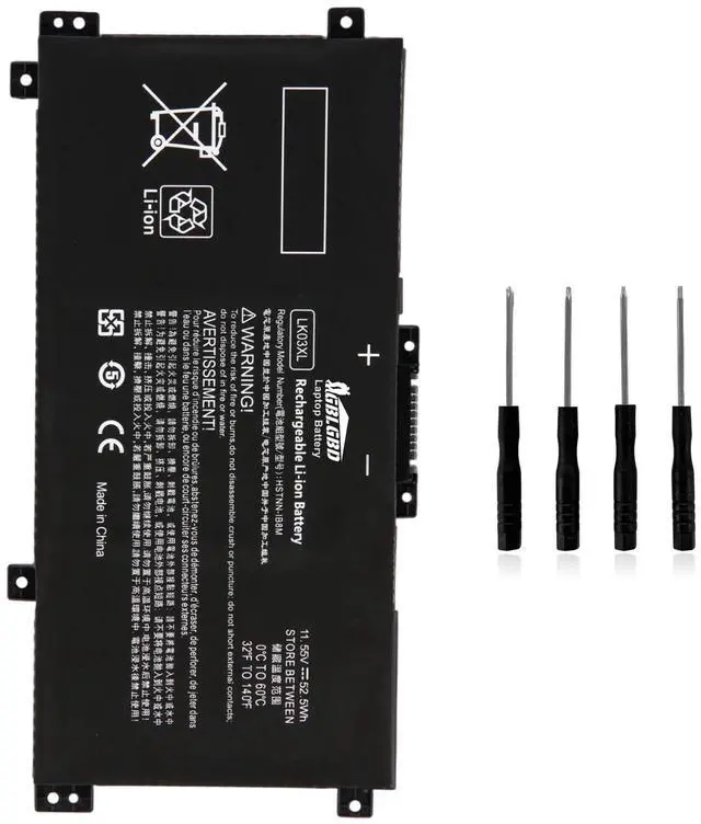 Main image of LK03XL Replacement Battery for HP Envy x360 15m-cn0012dx/15m-cn0011dx Convertible Laptop, 3-Cell 52.5WH Li-ion Battery Compatible with LK03XL/LK03, CE/FCC/RoHS Certified, 12-Month Warranty